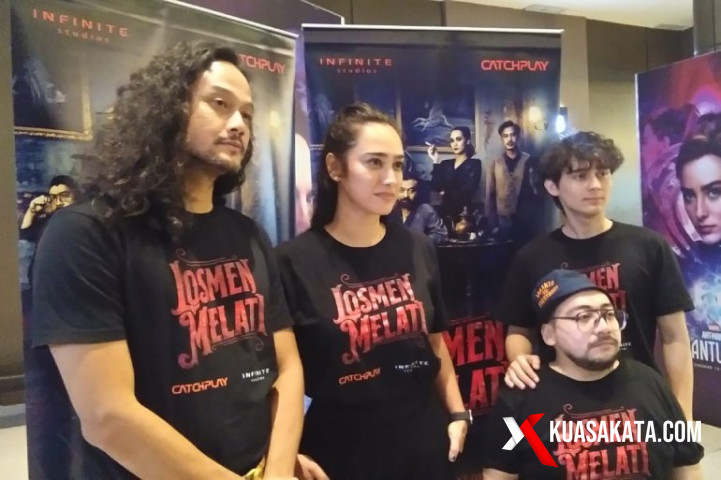 Para pemain film Losmen Melati ketika acara nonton bareng di Cinepolis Java Mall, Minggu (19/3). (Hani/Kuasakata.com)
