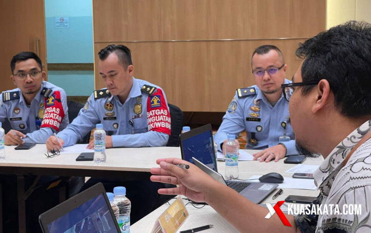 Tim Zona Integritas WBBM Kanim Kelas II Non TPI Wonosobo ketika mengikuti pra-evaluasi di Jakarta. Foto : emhaka putra/kuasakata.com
