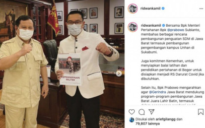 Ridwan Kamil Bertemu Prabowo, Ini yang Dibahas