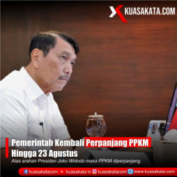 Pemerintah Kembali Perpanjang PPKM Hingga 23 Agustus