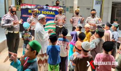 Santunan dari Satlantas Polres Wonosobo untuk Anak Yatim Piatu
