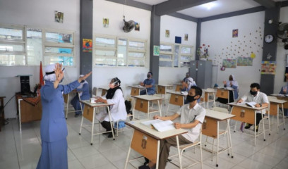 Sekolah di Rembang Gelar PTM 50 Persen