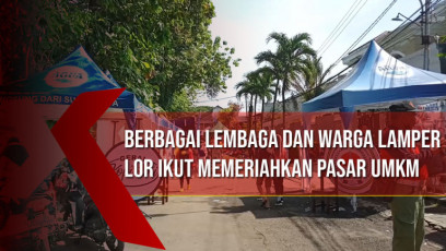 Berbagai Lembaga dan Warga Lamper Lor Ikut Memeriahkan Pasar UMKM