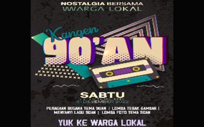 Habiskan Malam Tahun Barumu di Kafe Warga Lokal dengan Tema "Kangen 90'an"