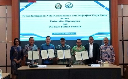 Atasi Permasalahan Abrasi di Morodemak, PT Siam Flotilla Persada Gandeng FPIK Undip