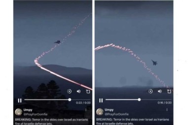 Hoaks! Video Pertempuran Udara Israel dan Iran